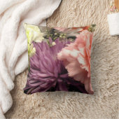 パープルキクラクブーケ装飾用クッション クッション (ブランケット)