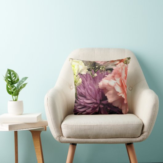 パープルキクラクブーケ装飾用クッション クッション (椅子)