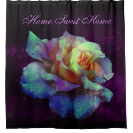 パープルキスターコイズバラシャワーカーテン シャワーカーテン