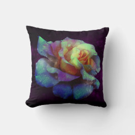 パープルキスターコイズバラ装飾用クッション クッション