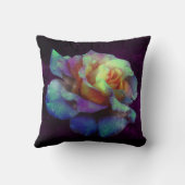 パープルキスターコイズバラ装飾用クッション クッション (裏面)