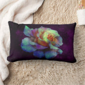 パープルキスターコイズバラ装飾用クッション ランバークッション (ブランケット)