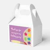 パープルキッズアートパーティーお気に入りボックス フェイバーボックス (裏面サイド)