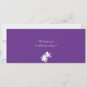 パープルキプロス搭乗券結婚式招待状 招待状 (裏面)