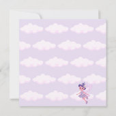 パープルキャッスルフェアヤテール誕生日テーマウィアフェアリー サンキューカード (裏面)