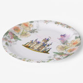 パープルキャッスルフェアヤテール誕生日テーマウィアフェアリー ペーパープレート (アングル)