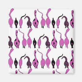 パープルキャットお尻パターン マグネット