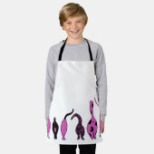 パープルキャットお尻 エプロン (着用した状態)