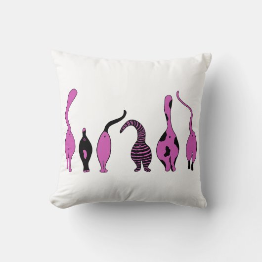 パープルキャットお尻 クッション (正面)