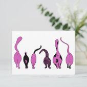 パープルキャットお尻 サンキューカード (スタンド正面)