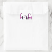 パープルキャットお尻 スクエアシール (バッグ)