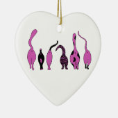 パープルキャットお尻 セラミックオーナメント (右)