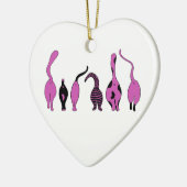 パープルキャットお尻 セラミックオーナメント (左)