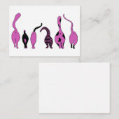 パープルキャットお尻 ノートカード (正面/裏面)