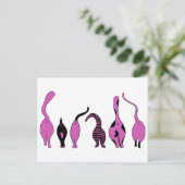 パープルキャットお尻 ポストカード (スタンド正面)