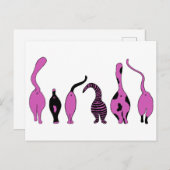 パープルキャットお尻 ポストカード (正面/裏面)