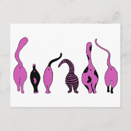 パープルキャットお尻 ポストカード