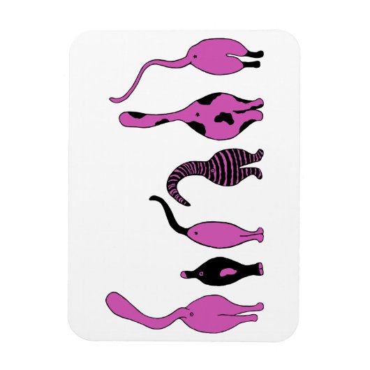 パープルキャットお尻 マグネット (縦)