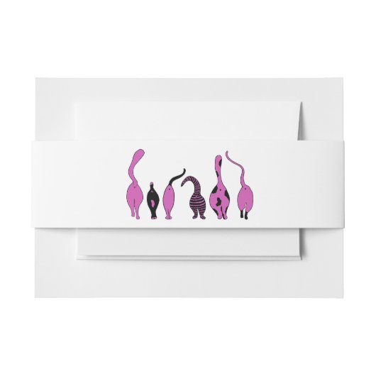 パープルキャットお尻 招待状ベリーバンド (正面例)