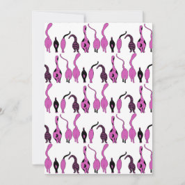 パープルキャットのお尻柄 招待状