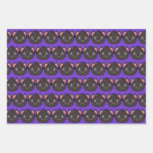 パープルキャットハロウィーン ラッピングペーパーシート (正面2)