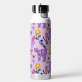 パープルキャット愛好家 ウォーターボトル (左面)