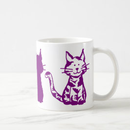 パープルキャット コーヒーマグカップ