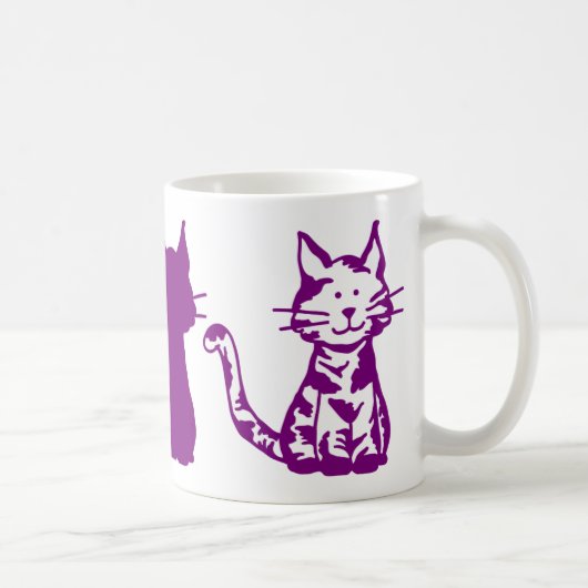 パープルキャット コーヒーマグカップ (右)