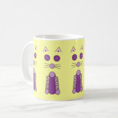 パープルキャット コーヒーマグカップ (正面左)