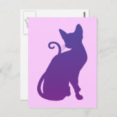 パープルキャット ポストカード (正面/裏面)