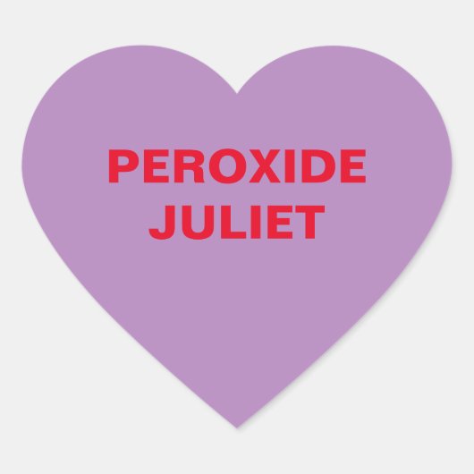 パープルキャンディハート ハートシール (正面)