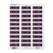 パープルキャンディーコーン&金ゴールドドッお洒落トハロウィン ラベル (フルシート)