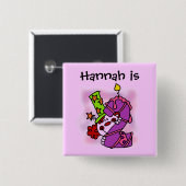 パープルキャンドルピエロ2ndバースデーボタン 缶バッジ (正面&裏面)