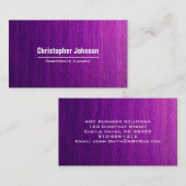 パープルキャンバスモダンプロフェッショナル名刺 名刺 (正面/裏面)