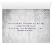 パープルキュート雪だるまホリデーグリーティングカード (内部横(下))