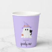 パープルキュート「不気味ワン」ハロウィンファースト誕生日 紙コップ (裏面)