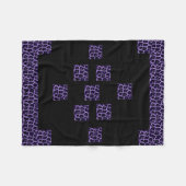 パープルキリンプリントフリースブランケット フリースブランケット (正面(横))