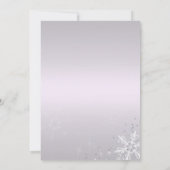 パープルキンセアニェラウィンターワンダーランドスノーフレーク 招待状 (裏面)