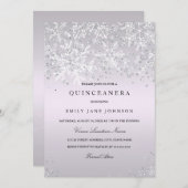 パープルキンセアニェラウィンターワンダーランドスノーフレーク 招待状 (正面/裏面)