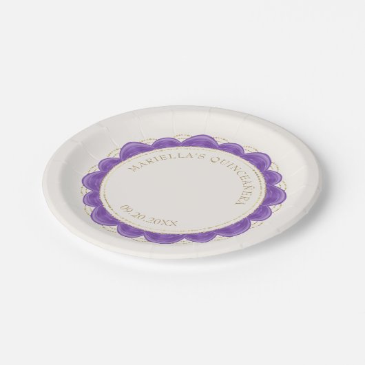 パープルキンセアニェラ ペーパープレート (アングル)