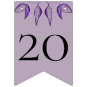 パープルキンセアニラお祝い バンティングフラッグ (第1の旗)