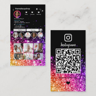 パープルギッター Instagram QRコード 名刺