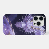 パープルギャラクシードラゴン | 神秘的な宇宙ドラゴン幻想 iPhoneケース (裏面横)
