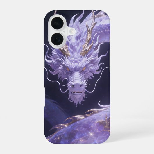 パープルギャラクシードラゴン | 神秘的な宇宙ドラゴン幻想 iPhone 16ケース (裏面)