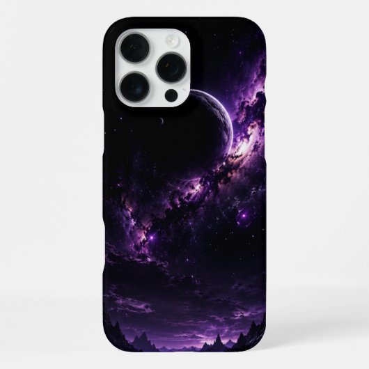パープルギャラクシー携帯ケース iPhoneケース (裏面)