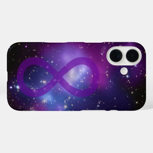 パープルギャラクシー無限大マーク Case-Mate iPhoneケース (裏面 (横))