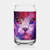 パープルギャラクシー猫 ガラス缶 (正面)