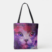 パープルギャラクシー猫 トートバッグ (裏面)