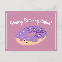 パープルギャラクシー スプリンクラーズ ドーナツ 誕生日 ポストカード