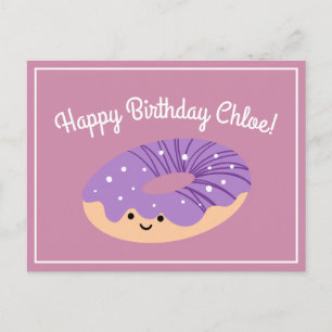 パープルギャラクシー スプリンクラーズ ドーナツ 誕生日 ポストカード